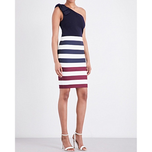 Ted Baker London Dresses & Skirts - Ted Baker  Hilila Rowing Stripe One Shoulder Dress